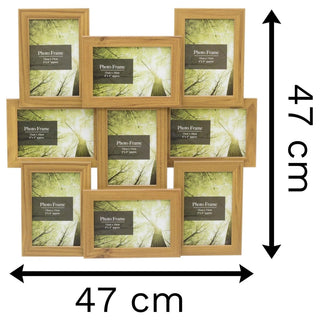 9 Multi Wood Effect Photo Frame