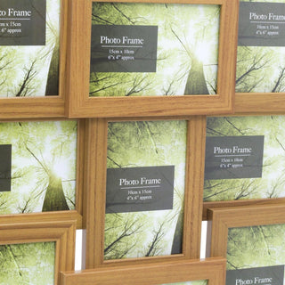 9 Multi Wood Effect Photo Frame