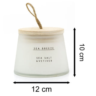 Sea Breeze Large Nautical Candle | Sea Salt & Vetiver Fragrance Candle And Pot