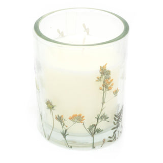 Botanical Candle In Glass Jar | Floral Jar Candle Aroma Candle And Pot | Glass Holder With Scented Candle Decorative Candles - Fragrance Varies One Supplied