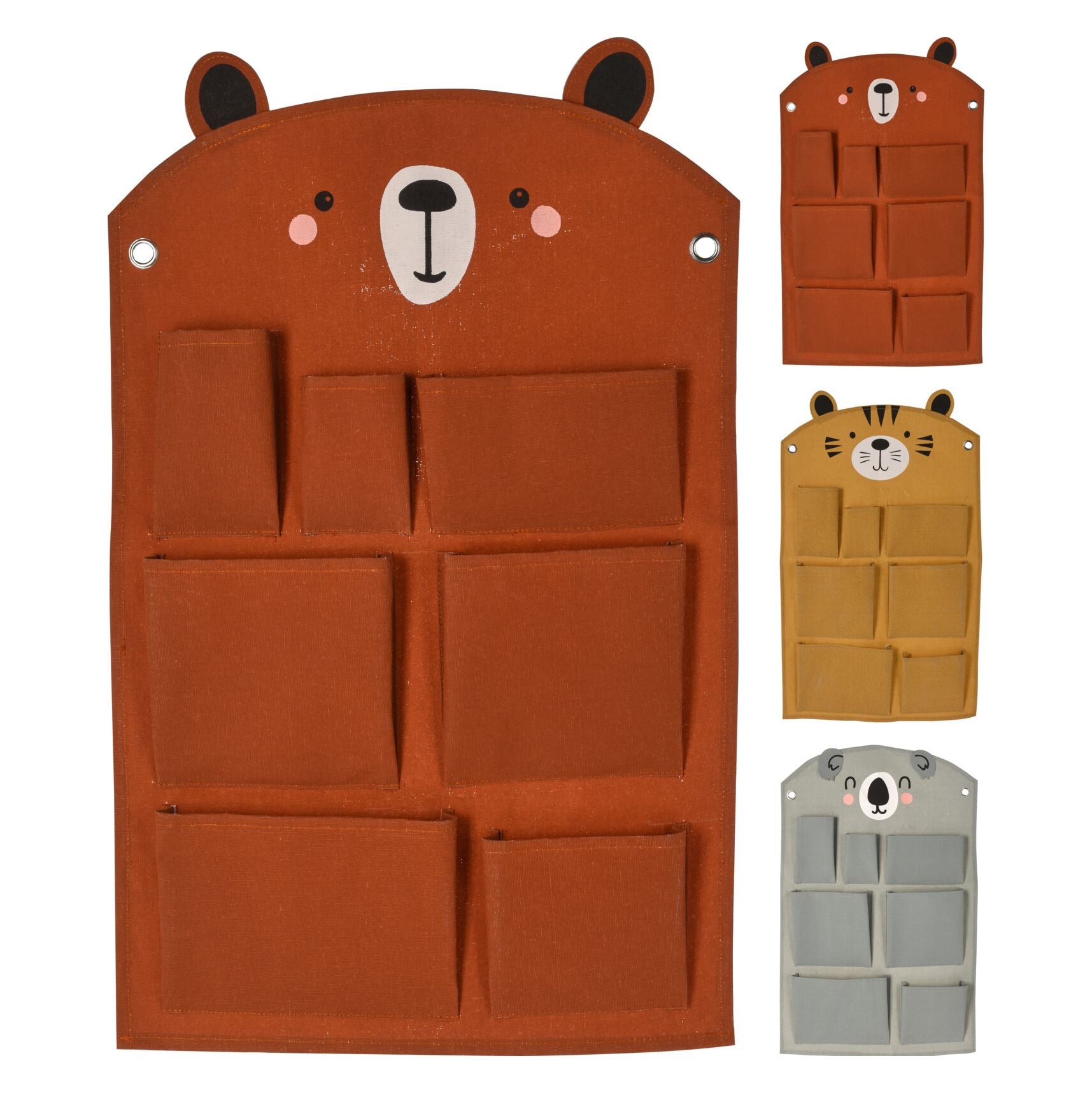 Childrens Bedroom Hanging Organiser With 7 Pockets Kids Wall Storage Carousel