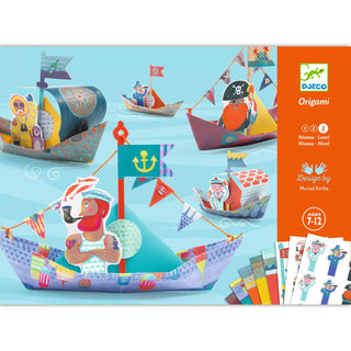 Djeco DJ08779 Origami Floating Boats Kit Create Your Own Paper Boats for Kids