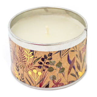 White Wax Floral Delight Scented Tin Candle & Lid | Aromatherapy Candle Gift