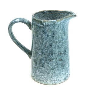 Blue Ceramic Reactive Glaze Jug Decorative Glazed Pitcher Jug For Flowers - 17cm