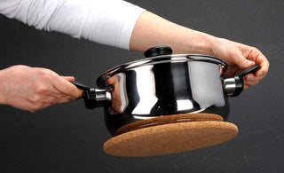 Magnetic Cork Trivet | 21cm Round Magnetic Cork Trivet Heat Resistant Non Slip Coaster - Table Protection Mat Pan Stand