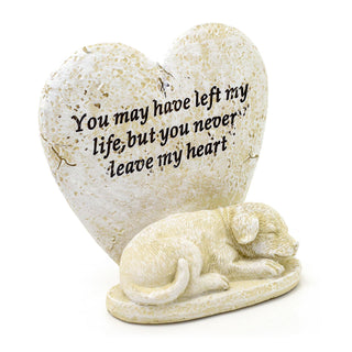 Dog Memorial Ornament | Heart Graveside Pet Memory Plaque Pet Remembrance Plaque