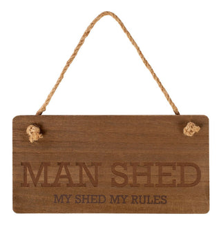 Novelty Wooden Man Shed Plaque Hanging Sign Decoration