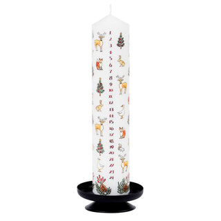 Traditional Countdown To Christmas Advent Candle | Winter Wildlife Pillar Candle | Christmas Candle Advent Candles