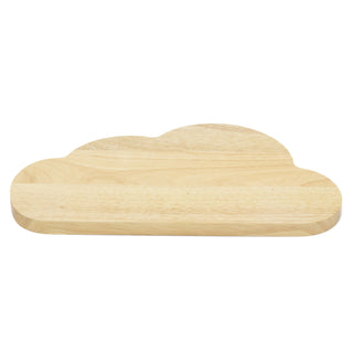 30cm Cloud Shaped Serving Platter Chopping Board | Hevea Wood Breakfast Board Grazing Board | Cheese Board Snack Serving Board