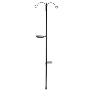 Black Metal Bird Feeder Hanging Pole