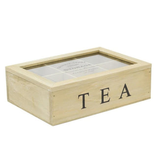 Teabag Storage Box - Wooden Tea Box Tag Bag Holder