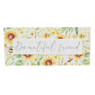 Bee-autiful Friend Wooden Sign | Sunflower Bee Friend Plaque | Hanging Keepsake Plaque Ideal Friendship Gift