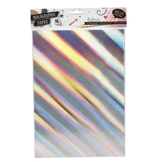 A4 Holographic Card | 10 Iridescent Sheets for Crafts, Scrapbooks & Decor