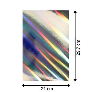 A4 Holographic Card | 10 Iridescent Sheets for Crafts, Scrapbooks & Decor