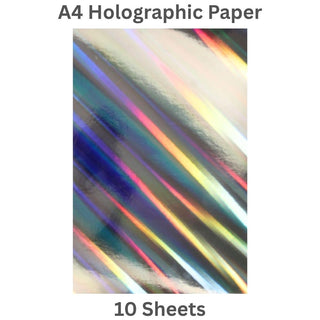 A4 Holographic Card | 10 Iridescent Sheets for Crafts, Scrapbooks & Decor