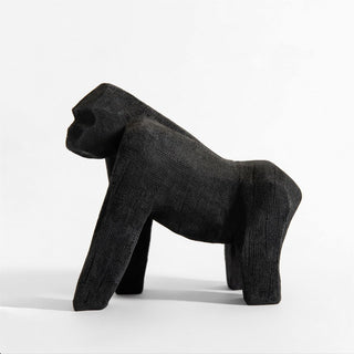 Abstract Black Gorilla Ornament | Gorilla Statue Silverback Wildlife Sculpture