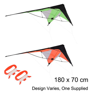Dual Line Stunt Kite | Easy Fly Kids Adults Sports Kite | Power Kite Stunt Kite - Colour Varies One Supplied