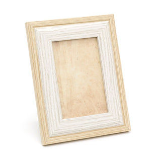 Two Tone Wooden 4 x 6 Picture Frame | Freestanding Wall Mountable Single Aperture Photo Frame |10cm X 15cm Photo Holder