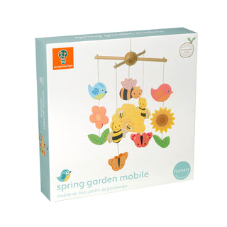 Spring Garden Wooden Mobile For Baby Cot | Floral Crib Mobile Bee Nursery Decor