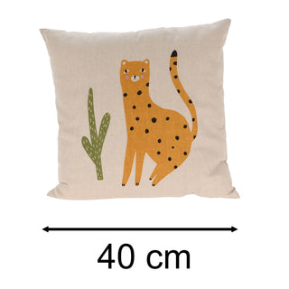 Children's Safari Animal Cushion | Kids Jungle Animal Scatter Cushion - Leopard