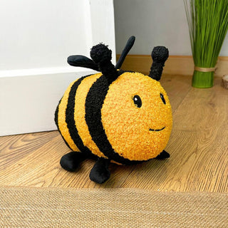 Amelia Bumblebee Doorstop | Novelty Plush Fabric Honey Bee Shaped Door Stop
