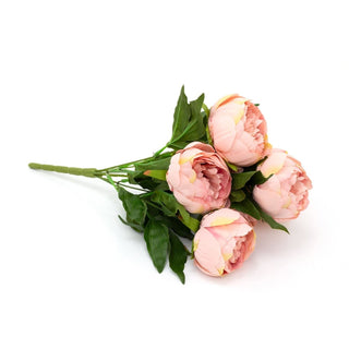 Artificial Peony Bouquet | Faux Peonies Flowers Posy Wedding Flowers - Pink