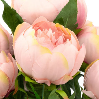 Artificial Peony Bouquet | Faux Peonies Flowers Posy Wedding Flowers - Pink