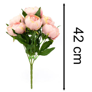 Artificial Peony Bouquet | Faux Peonies Flowers Posy Wedding Flowers - Pink