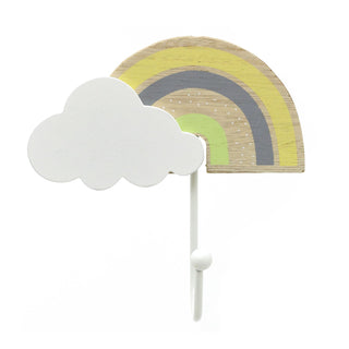 Rainbow Cloud coat hooks Decorative Wall hooks for Children's Bedroom & Nursery
