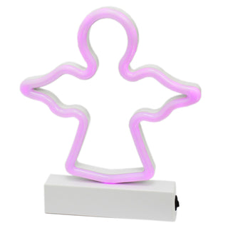 Battery Operated Neon Xmas Angel Light ~ Free Standing Light Up Led Christmas Decoration