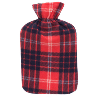 Patterned Fleece Hot Water Bottle | Hot Water Bottle With Cover | Natural Rubber Hot Water Bottles - Design Varies One Supplied
