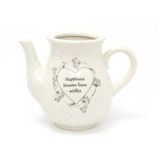 Charming Teapot Flower Vase | Ceramic Novelty Vase For Flowers | Country Kitchen Jugs Porcelain Flower Vase