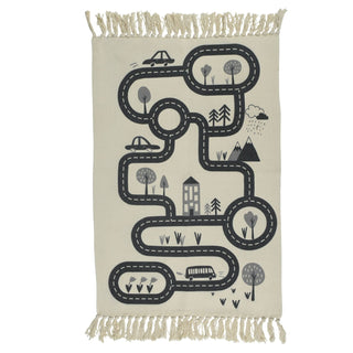 Childrens Road Map Rug | Area Rug For Kids Town City Highway Rug 80 X 120cm