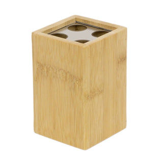 Bamboo Toothbrush Holder Bathroom Caddy | Wooden Eco Friendly Toothbrush Pot | Bathroom Storage Cup