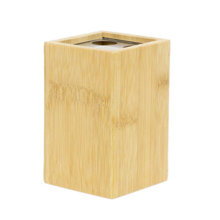 Bamboo Toothbrush Holder Bathroom Caddy | Wooden Eco Friendly Toothbrush Pot | Bathroom Storage Cup