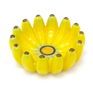 Banana Shaped Fruit Bowl | Quirky Yellow Ceramic Banana Bowl Fruit Dish - 25cm