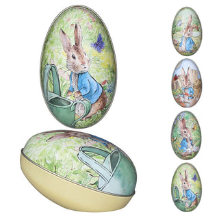 Beatrix Potter Peter Rabbit Medium Egg - Shaped Tin | Trinket Tin - Easter Gifts