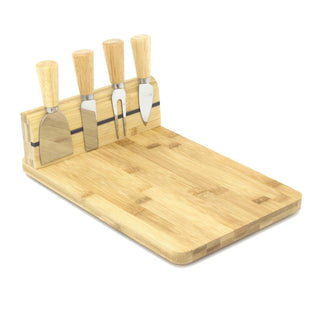 Beautiful Cheese Board with Knives Set | Cheese Platter Knife Set | Wooden Serving Platter Set | Charcuterie Platter and Serving Meat Board | 30x20x9 cm