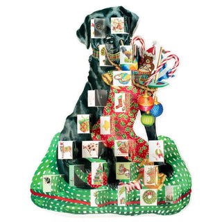 Black Labrador 3D Christmas Advent Calendar | Fold - out Dog - Shaped Calendar 41cm