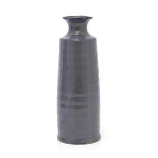 Blue Reactive Bottle Vase 22.8cm | Decorative Ceramic Stoneware for Flowers