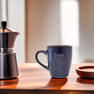 Blue Reactive Glaze Stoneware Mug | Ceramic Blue Coffee Cup Tea Mug - 350ml