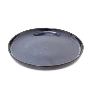 Blue Reactive Glaze Stoneware Side Plate Dishwasher & Microwave Safe - 21cm
