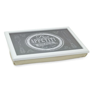 Bon Appetit Lap Tray With Cushion | Large Padded Bean Bag Lap Tray 43x32cm