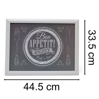 Bon Appetit Lap Tray With Cushion | Large Padded Bean Bag Lap Tray 43x32cm