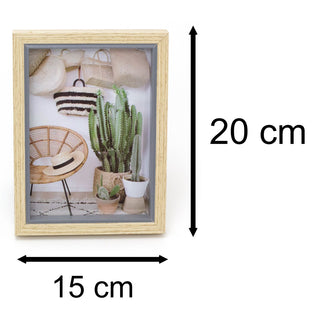Mediterranean Wooden Photo Frame 5 x 7 | Freestanding Single Aperture 5 x 7 Picture Frame | Grey Picture Frame Tabletop Photo Frame 7 x 5