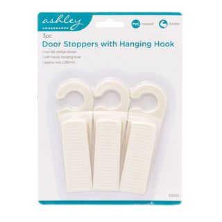 Pack Of 3 Door Wedges With Hanger Hooks | Set of 3 Hanging Doorstop Wedges