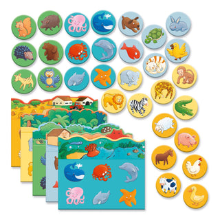 Djeco DJ08120 Lotto Game - Animals: Fun Picture Matching Game for Kids 30 Pieces