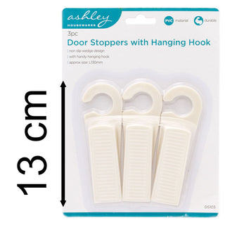 Pack Of 3 Door Wedges With Hanger Hooks | Set of 3 Hanging Doorstop Wedges