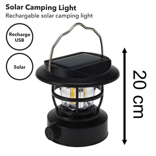 Camping Lantern with USB and Solar Charging | Compact Portable LED Outdoor Lamp
