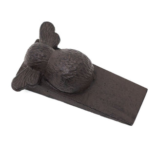 Cast Iron Bee Door Wedge | Rustic Metal Iron Honey Bee Door Stop Wedge - 13x9cm
